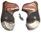 J Frame Grips fits Smith & Wesson S&W Rosewood Pearl round butt full wrap +++