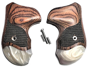 J Frame Grips fits Smith & Wesson S&W Rosewood Pearl round butt full wrap NEW