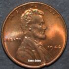 1944 P Lincoln Wheat Cent RB Toning Penny Uncirculated Details Actual Coin