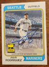 JULIO RODRIGUEZ Topps Heritage High Numbers REAL ONE ON CARD AUTO