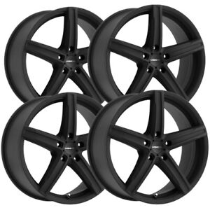 (Set of 4) Vision 469 Boost 15x6.5 4x100 +38mm Satin Black Wheels Rims 15