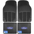 4pc Front Rear Car Truck All Weather Rubber Floor Mats FORD Elite Logo Utility