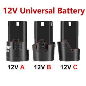 3000Ah 12V Rechargeable Li-ion Battery for Electric Screwdriver Drill Universal