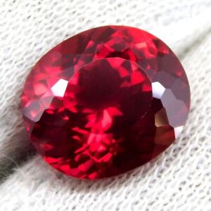 Flawless 25 CT+ Natural Oval Cut Red Burma Ruby Loose Certified Gemstone