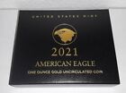 AMERICAN EAGLE 2021 ONE OUNCE GOLD UNCIRCULATED COIN 21EHN - **READY TO SHIP**
