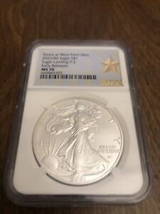 2021-W SILVER EAGLE EAGLE LANDING T-2 EARLY RELEASES MS70 NGC Struck West Point