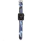 Camouflage Series Leather Band for Apple Watch 49mm / 45mm / 44mm / 42mm - Blue