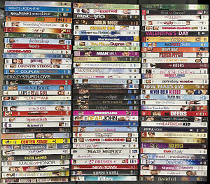 Lot of 100 Romance RomCom Movies Used Previewed DVD Specific Titles Listed