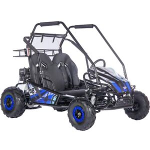 MotoTec Mud Monster XL 212cc 4-stroke 2 Seat Go Kart, Full Suspension | Blue ✅
