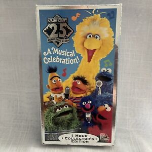 Sesame Street 25th Birthday A Musical Celebration VHS Tape 1993 Big Bird Cartoon