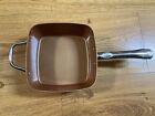 Copper Chef 9.5in  square pan double handle, no lid. VGUC
