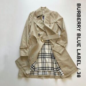Woman's Burberry Blue Label Single Trench coat Beige Asian fit 38 US size S.