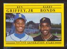 1991 FLEER Ken Griffey, Jr And Barry Bonds   Second Generation Stars Card #710.
