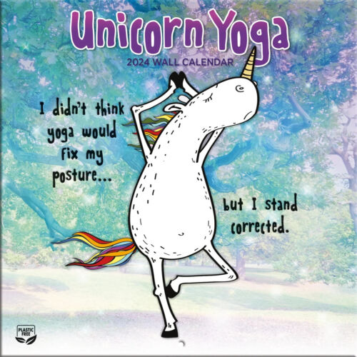 Turner Unicorn Yoga 2024 Mini Wall Calendar w