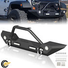 Front Bumper For Jeep Wrangler JK JL Gladiator JT 07-22 w/Winch Plate & Lights (For: Jeep Gladiator)
