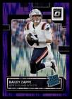2022 Donruss Optic Bailey Zappe #229 Purple Shock Prizm Rookie RC Patriots