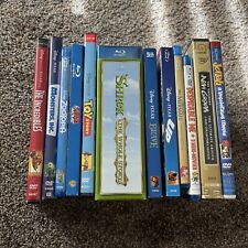 Bluray & DVD Lot Kids Animation Cartoons Disney Shrek Veggie Tales Pixar Lego