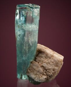 Beryl var. Aquamarine with Microcline Chip-n-Dale Claim, Colorado 2211-04