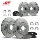 Front & Rear Zinc Drill/Slot Brake Rotors + Pads for Acura TSX 2011-2014