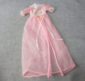 Vintage Barbie Doll Pink White Lace Lingerie Gown SUPER Size 18in