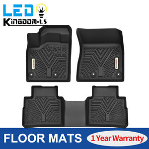 3PCS All Weather Floor Mats for 2021-2024 Nissan Rogue 3D TPE Rubber Car Liners