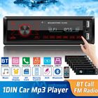 Single 1DIN Car Stereo Radio Bluetooth MP3 Player Touch Screen FM USB AUX+Remote