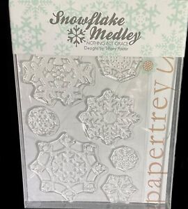 Papertrey Ink Stamp set “Snowflake Medley” Nothing but Grace  by Tiffany Pastor