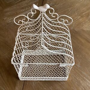 Decorative White Metal Bird Cage