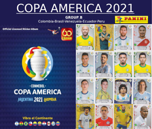 PANINI COPA AMERICA 2021 - GROUP B - Colombia-Brazil-Venezuela-Ecuador-Peru