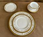 40 piece Service for 8 Royal Doulton Gold Belmont Dinnerware set dishes estate