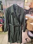 VTG Men's Size 42R Large Army Trench Coat, insulated  liner Heavy