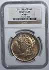 New Listing1921 $1 Peace Silver Dollar NGC MS64, High Relief Key Date Peace Dollar