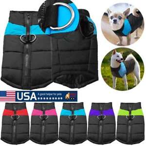 Waterproof Pet Dog Vest Jacket Winter Warm Padded Coat Small Large Puppy Clothes