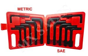 12 Pc JUMBO METRIC SAE Hex Keys Set Allen Wrenches MM Standard Large Tools