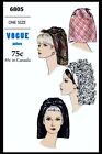 Vogue 6805 Unique SCARF Hat Cap Fabric Sewing Pattern Chemo Alopecia  1 Size