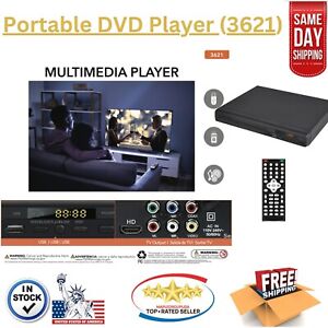 DVD CD Multimedia Player HDMI & RCA Output USB Port Region (3621)-Remote Control