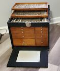 Vintage H. Gerstner & Sons 11 Drawer Oak Wood Machinist Dentist Tool Box LOADED