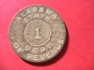 TAX TOKEN ALABAMA STATE DEPT OF REVENUE SALES TAX 1 WHITE IN COLOR