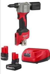 💥Milwaukee 2550-20 M12 12V Heavy Duty Cordless Riveter charger and battery M12.