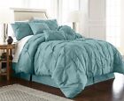 Chezmoi Collection Sydney Pinch Pleat Pintuck Bedding Comforter Set 12 Colors