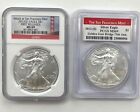 2012 American Silver Eagles Struck at San Francisco Label NGC & PCGS 2 Coin Set