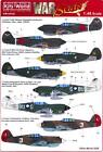 Kits World Decals 1/48 CURTISS P-40 WARHAWK American Japanese RAAF Turkish Vers