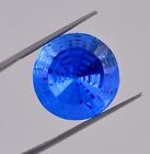 AAA 23.70 Ct Natural Blue Tanzanite Round Cut Loose Gemstone Certified 17x17 MM