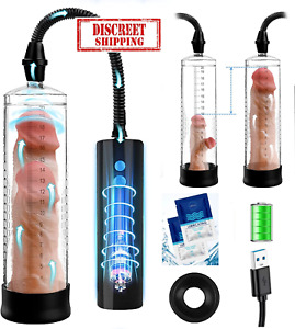 2023 Updated Vacuum Electric Penis Pump Rechargeable Male Penis Enlarger ED LUBE