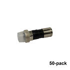 50 Pack PPC EX6XLWSPLUS Weatherproof RG6 Compression Connector - Extended Body