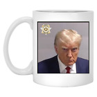 President Donald Trump Fulton County Mug Shot Framed White 11 oz Coffee Mug