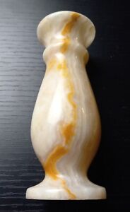 Onyx Marble Vase in Browns 5.5 in Tall