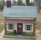 Log Cabin , Primitive House, Functional Birdhouse , Rustic Birdhouse , Birdhouse
