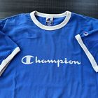 Vintage 90s Champion Spell-Out Blue Ringer T-Shirt Men’s Sz XL
