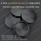 4 x 65 mm Black Aluminum Alloy Wheel Center Hub Rim Caps for RAYS VOLK TE37 ZE40